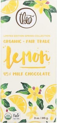 45% Milk Chocolate, Lemon