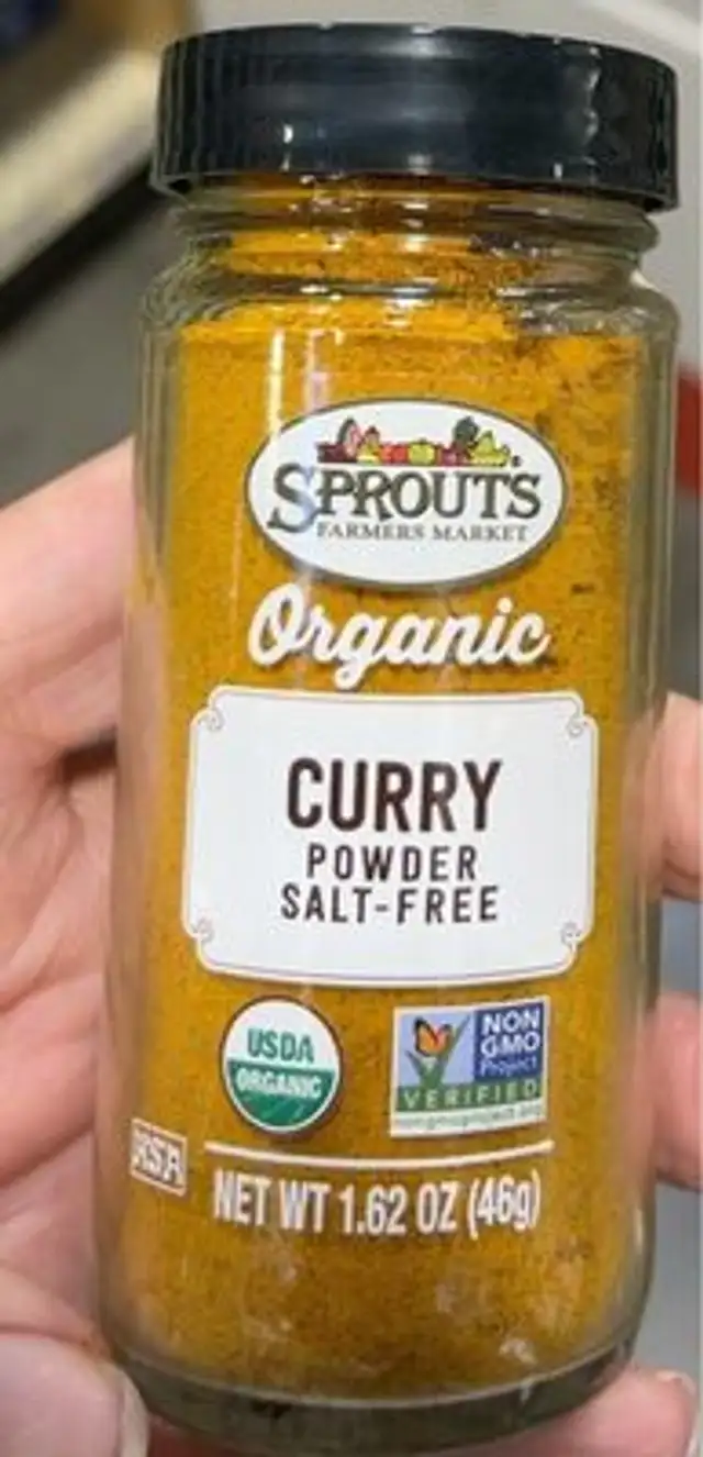Curry Powder Salt-Free, Organic front packaging