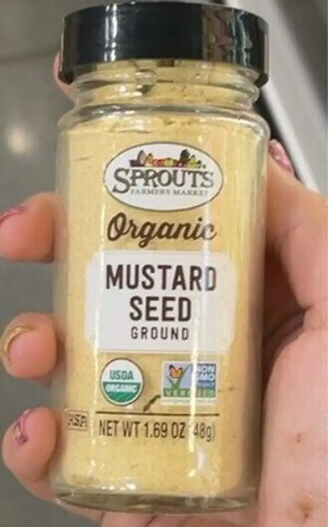 Mustard Seed Ground, Organic front packaging