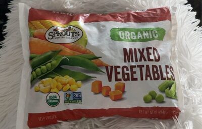 Organic Mixed Vegetables front packaging