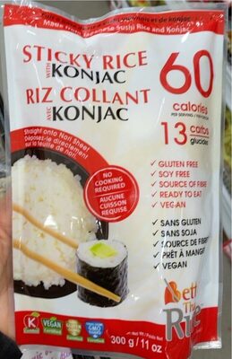 Sticky rice with konjac