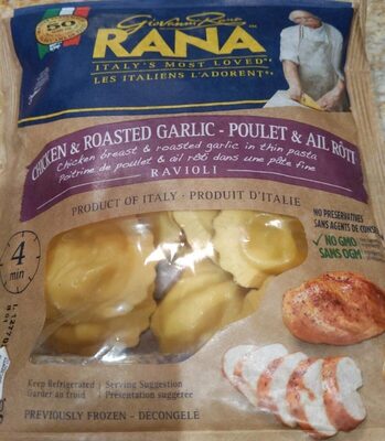 Ravioli poulet et ail rôti