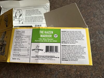 The Kaizen Warrior - Tofu Miso Ramen front packaging