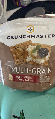 Multi-Grain Aged White Cheddar Flavored Crunchy, Baked Rice Crackers
