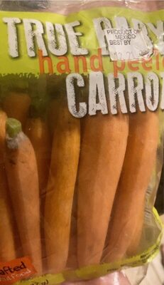 True Baby Hand Peeled Carrots front packaging