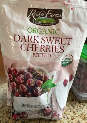 Organic dark sweet cherries pitted