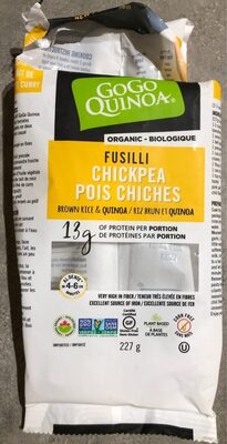 Fusilli Chickpeas, Brown rice and Quinoa