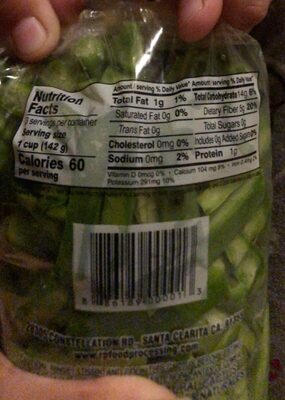 Nopales in bag