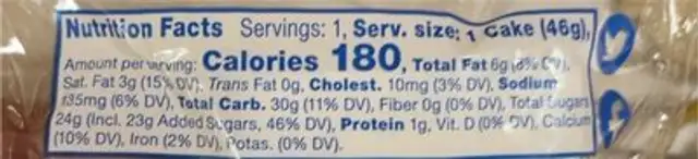 Frosted yellow cake with creamy filling birthday cupcakes nutrition facts table