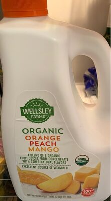 Organic orange peach mango