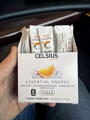 Orange onthego powder stick packs