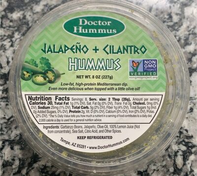Jalapeno 'N Cilantro Hummus front packaging