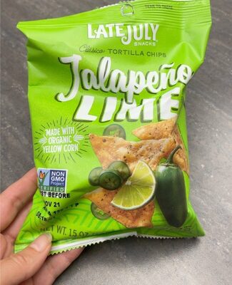 Clasico Tortilla Chips Jalapeño Lime front packaging