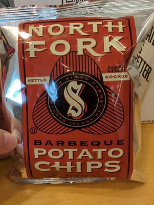 Barbeque potato chips front packaging