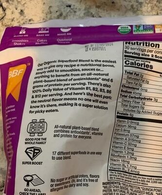 Organic superfood blend