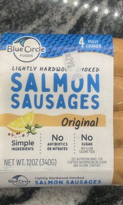 Lightly Hardwood Smoked Salmon Suasages