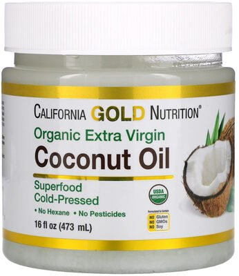 Coconut oil front packaging