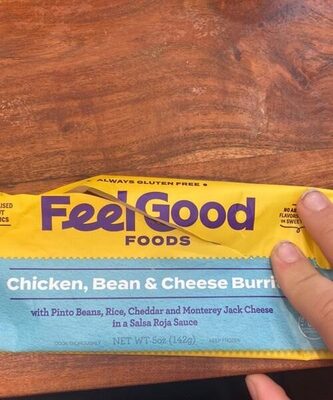 Chicken, Bean & Cheese Burrito front packaging