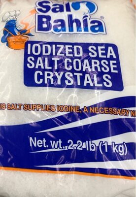 Iodized Sea Salt Coarse Crystals front packaging