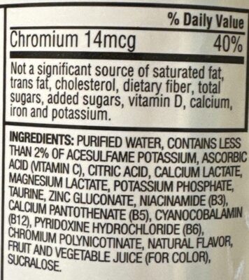Unknown ingredients label