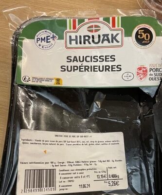 Saucisse supérieures front packaging