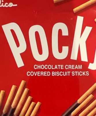 Pocky Chocolate Cream covered biscuit sticks front packaging