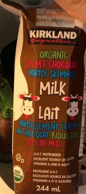 Organic chocolate milk