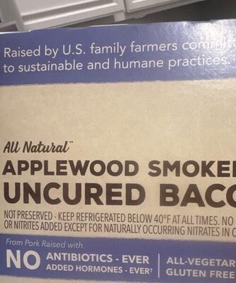 All Natural Applewood Smoked Uncured Bacon