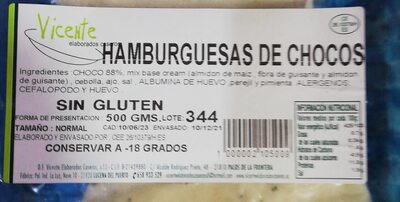 Hamburguesas de chocos front packaging