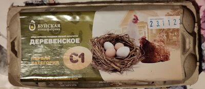 яйцо куриное пищевое первой категории деревенское с1