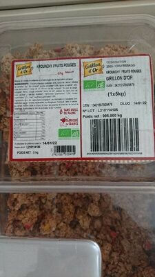 Krounchy fruits rouges Grillon d'or