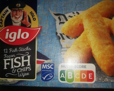 Captain's classic fish sticks, fish&chipas style