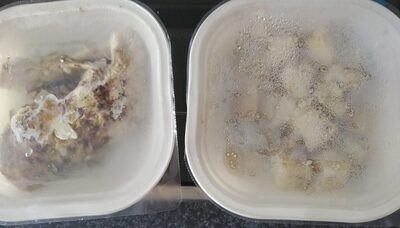 Pollo asado al limón con rústicas