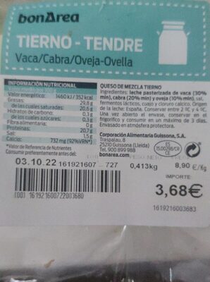 Queso de mezcla tierno