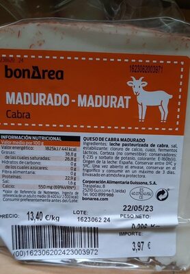 Madurado cabra front packaging