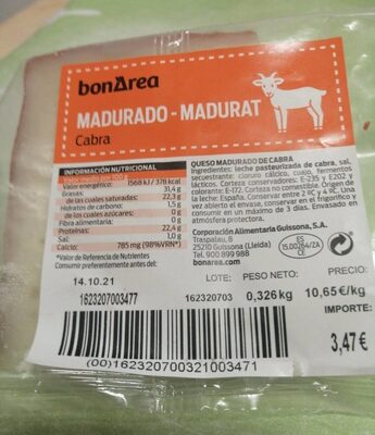 Queso madurado de cabra