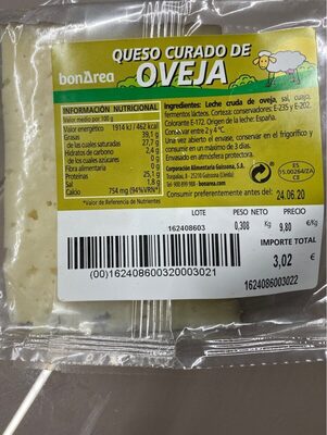Queso curado de oveja