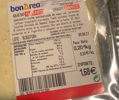 Queso Havarti Madurado Danés