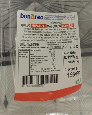 Queso havarti madurado danes