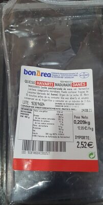 Queso Havarti madurado danés
