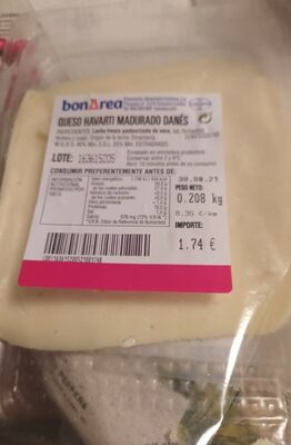 Queso havarti madurado danés
