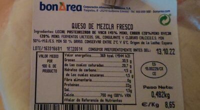 Queso de mezcla fresco