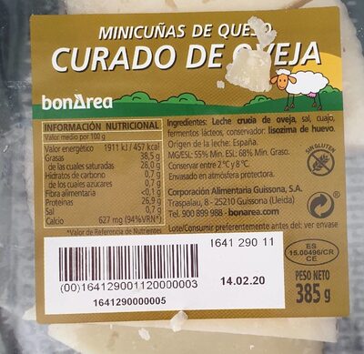 Minicuñas de queso de oveja