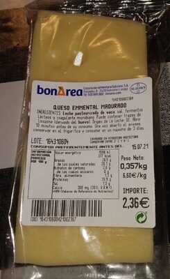 Queso emmental madurado