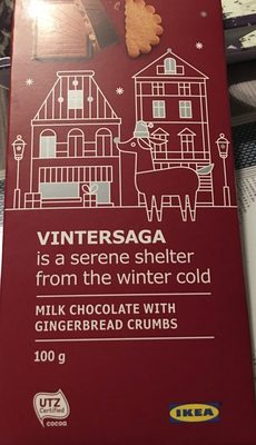 Vintersaga chocolat lait avec éclats de pain d'épice