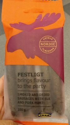 Saucisses sèches fumées élan et porc