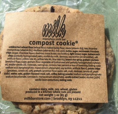 Compost cookie front packaging