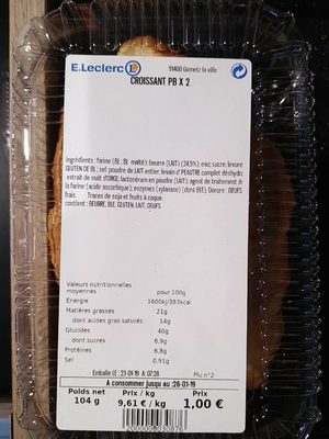 Croissant PB x2 front packaging