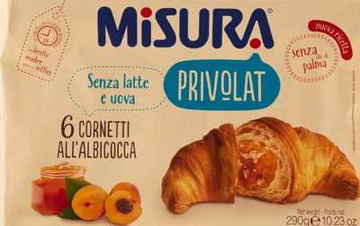 cornetti all'albicocca privolat front packaging