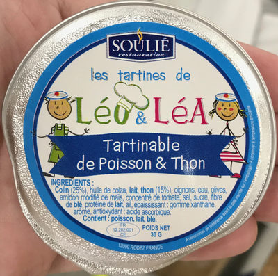 Les tartines de Léo & Léa Tartinable de Poisson & Thon